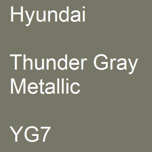 Hyundai, Thunder Gray Metallic, YG7.